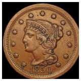 1850 Braided Hair Large Cent NEARLY UNCIRCULATED