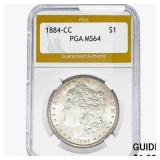 1884-CC Morgan Silver Dollar PGA MS64