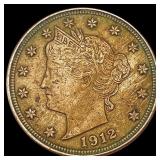 1912-D Liberty Victory Nickel ABOUT UNCIRCULATED