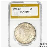 1880-CC Morgan Silver Dollar PGA MS65