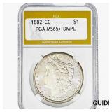 1882-CC Morgan Silver Dollar PGA MS65+ DMPL