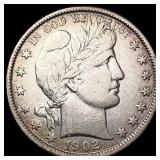 1902 Barber Half Dollar CLOSELY UNCIRCULATED