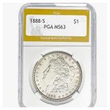 1888-S Morgan Silver Dollar PGA MS63