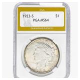 1923-S Silver Peace Dollar PGA MS64