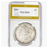 1891 Morgan Silver Dollar PGA MS64