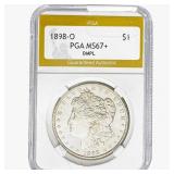 1898-O Morgan Silver Dollar PGA MS67+ DMPL