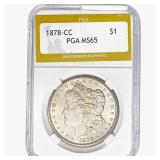 1878-CC Morgan Silver Dollar PGA MS65