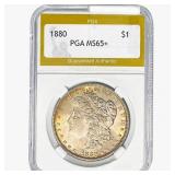 1880 Morgan Silver Dollar PGA MS65+