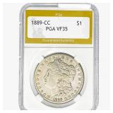 1889-CC Morgan Silver Dollar PGA VF35