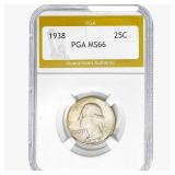 1938 Washington Silver Quarter PGA MS66