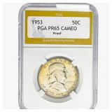 1953 Franklin Half Dollar PGA PR65 CAMEO