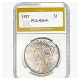 1927 Silver Peace Dollar PGA MS64+