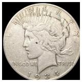 1934-S Silver Peace Dollar NICELY CIRCULATED