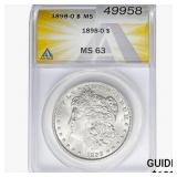 1898-O Morgan Silver Dollar ANACS MS63