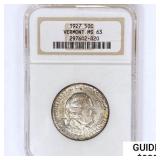 1927 Vermont Half Dollar NGC MS63