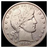 1909 Barber Half Dollar LIGHTLY CIRCULATED