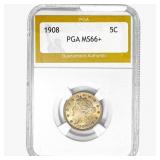 1908 Liberty Victory Nickel PGA MS66+