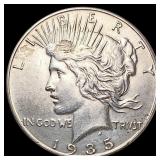 1935 Silver Peace Dollar CLOSELY UNCIRCULATED