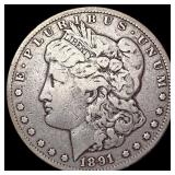 1891-CC Morgan Silver Dollar LIGHTLY CIRCULATED