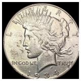 1934-S Silver Peace Dollar CLOSELY UNCIRCULATED