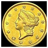 1853 Rare Gold Dollar CHOICE AU