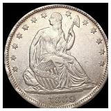 1869 Seated Liberty Half Dollar CLOSELY UNCIRCULAT