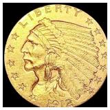 1912 $2.50 Gold Quarter Eagle CLOSELY UNCIRCULATED