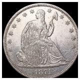 1871 Seated Liberty Half Dollar UNCIRCULATED