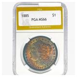 1885 Morgan Silver Dollar PGA MS66