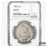 1899-S Morgan Silver Dollar NGC AU50