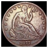 1877 Seated Liberty Half Dollar NEARLY UNCIRCULATE