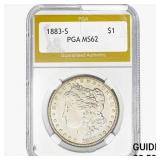 1883-S Morgan Silver Dollar PGA MS62