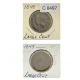 [2]1848-1849 Braided Hair Large Cent