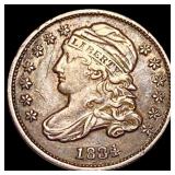 1834 Capped Bust Dime NEARLY UNCIRCULATED