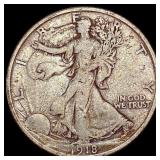 1918-D Walking Liberty Half Dollar NICELY CIRCULAT