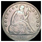 1847 Seated Liberty Dollar LIGHTLY CIRCULATED