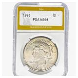 1926 Silver Peace Dollar PGA MS64