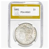 1892 Morgan Silver Dollar PGA MS63