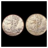 1936-D, 1939-D Walking Liberty Half Dollar Lot [2