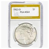 1923-D Silver Peace Dollar PGA MS64