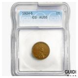 1924-S Wheat Cent ICG AU55