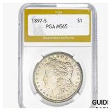 1897-S Morgan Silver Dollar PGA MS65