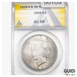 1926-S Silver Peace Dollar ANACS AU58