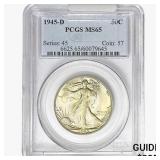 1945-D Walking Liberty Half Dollar PCGS MS65