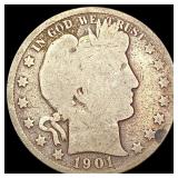 1901-S Barber Half Dollar NICELY CIRCULATED