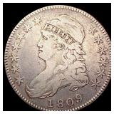 1809 Capped Bust Half Dollar LIGHTLY CIRCULATED