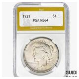 1921 Silver Peace Dollar PGA MS64