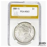 1881-S Morgan Silver Dollar PGA MS63