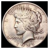 1921 Silver Peace Dollar CLOSELY UNCIRCULATED