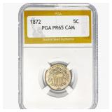 1872 Shield Nickel PGA PR65 CAM